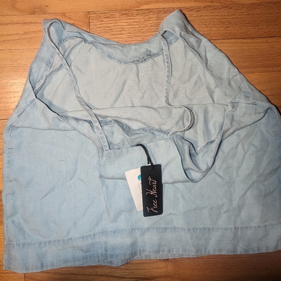 Free Heart Kinderhook Chambray Top Denim Tank Top SMALL - Picture 9 of 9